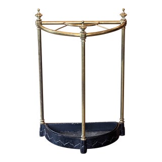 19th Century Demi Lune Umbrella Stand For Sale