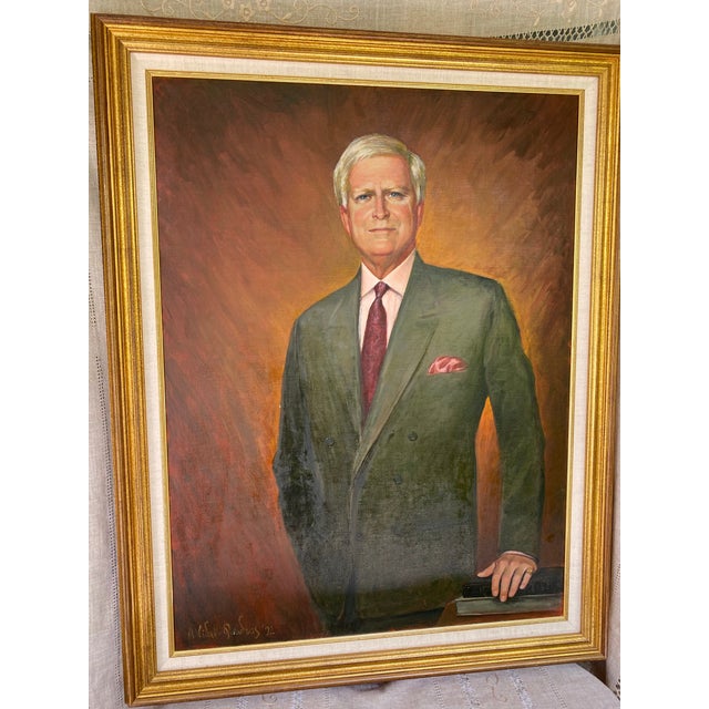 A compelling and cohesive pairing, this original 1992 portrait of Mr. John A. Powers by artist A. Vidal Quadras is offered...