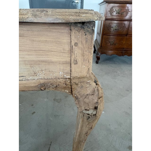 18th Century French Provincial Bleached Fruitwood Writing Table With Cabriole Legs For Sale - Image 10 of 12