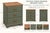 Vintage English Country Sagewood Three-Drawer Nightstand With Gilt Detailing For Sale - Image 4 of 4