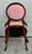 Antique Walnut Pink Round Back Victorian Style Parlor/Boudior Chair For Sale - Image 12 of 13