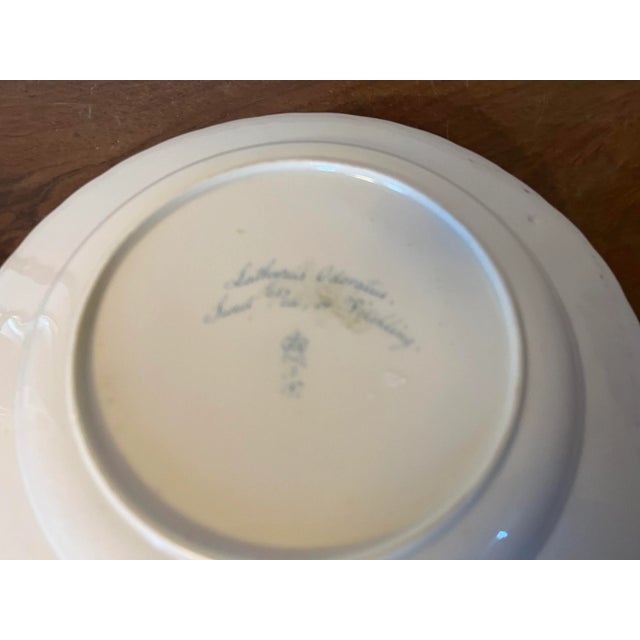 Ceramic Antique 18th Century Derby Porcelain Botanical Plate Decorated With Hand Painted Specimen - Sweet Pea For Sale - Image 7 of 12