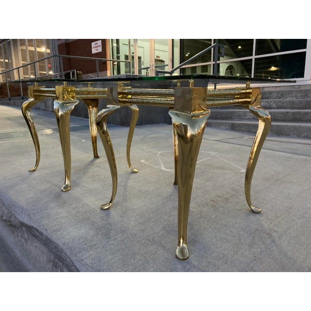 Modernist Polished Brass Cabriole Leg End Tables - a Pair For Sale - Image 13 of 13