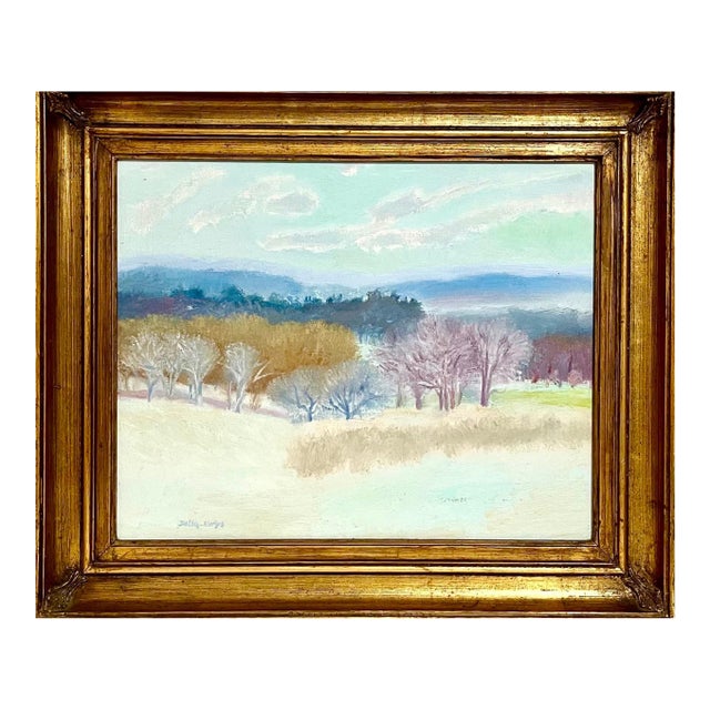 Ralph Della Volpe, Modernist Oil Painting Bucolic Valley Woods Landscape Ralph Della Volpe For Sale