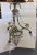 1950s Gothic Glass Flower Tole Chandelier For Sale - Image 11 of 11