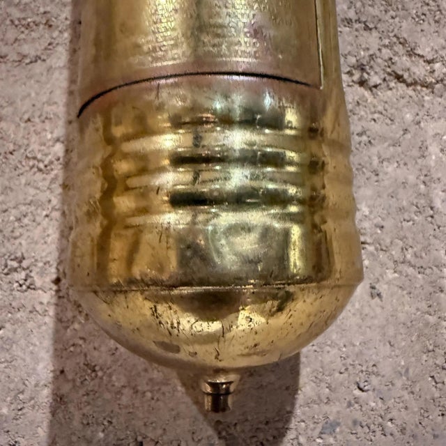 Antique Pyrene Brass Fire Extinguisher Vintage For Sale In San Diego - Image 6 of 15
