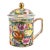 Vintage Famille Rose "Thousand Flowers" Covered Mug For Sale