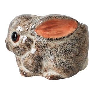 Vintage Ceramic Rabbit Planter For Sale