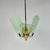 Mid-Century Italian Brass and Green Glass Leaves Pendant Light, 1950s For Sale - Image 4 of 9