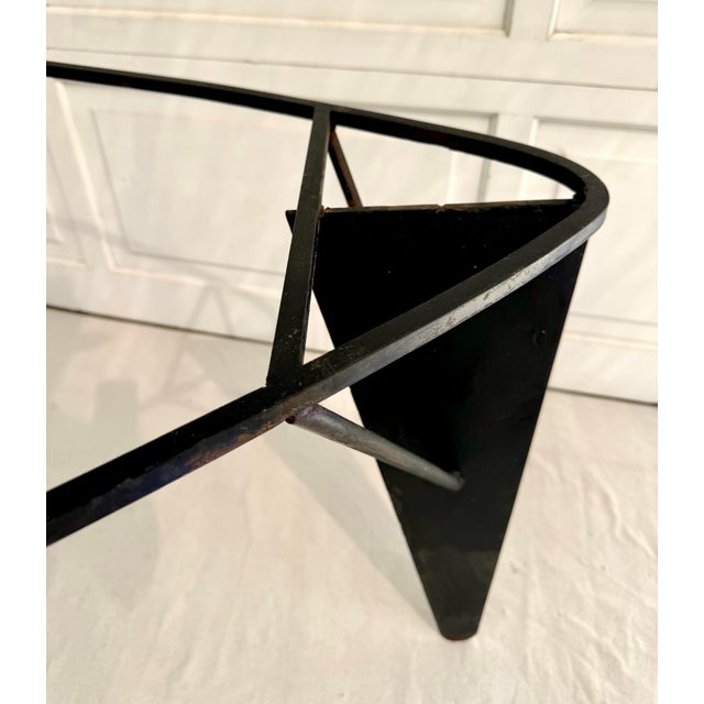 Metal Mid-Century Modern Sculptural Triangular Dining Center Table in the Style of Isamu Noguchi For Sale - Image 7 of 12