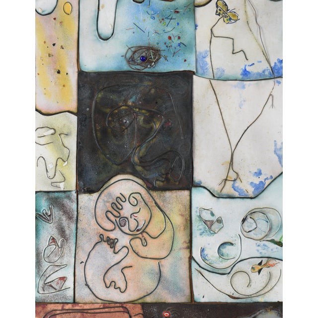 Abstract Expressionism Multifaceted Copper Enamel Tiles Abstract by n.g. Bloome For Sale - Image 3 of 6