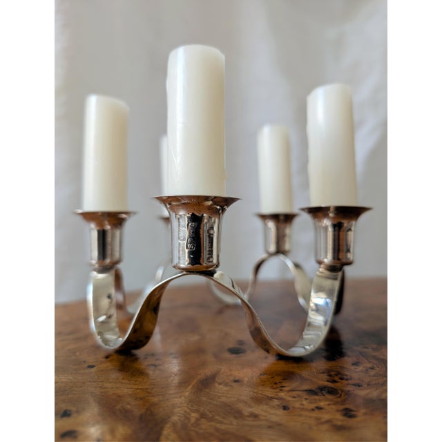 Antique Georgian Silver Plated Circular Waveform Candleholder by Charles Wright For Sale - Image 6 of 10