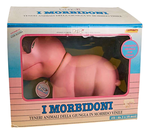 Vintage Plastic Rhinoceros Doll attributed to I Morbideni Pietreratti