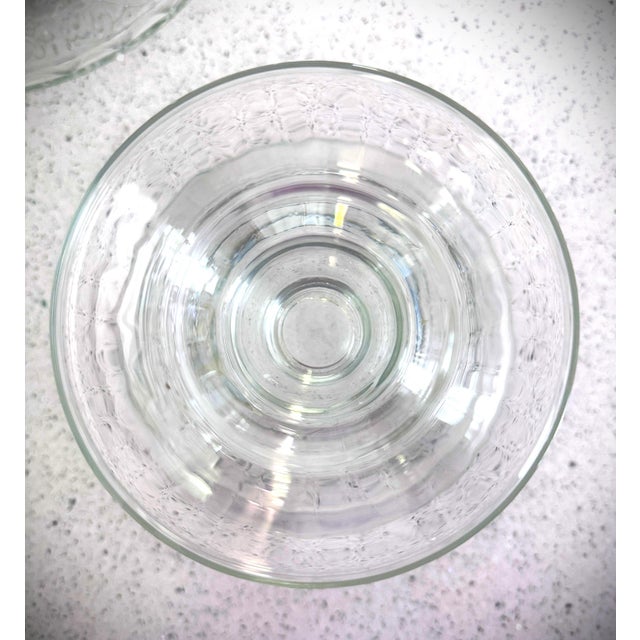 Glass Late 20th Century Art Deco Clear Glass Trifle Pedestal Bowl For Sale - Image 7 of 9