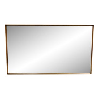 Vintage Mid Century Modern Modernist Walnut Frame Wall Mirror by Hart For Sale