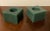 Green Agate Stone Square Display Base Block Cubes or Candlesticks - a Pair For Sale - Image 10 of 13