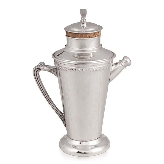 American Silver-Plated Recipe Cocktail Shaker, 1930s For Sale - Image 7 of 10