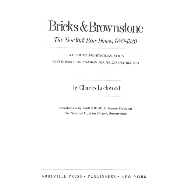 Traditional "Bricks and Brownstone: The New York Rowhouse 1783-1929" 1972 Lockwood, Charles For Sale - Image 3 of 10