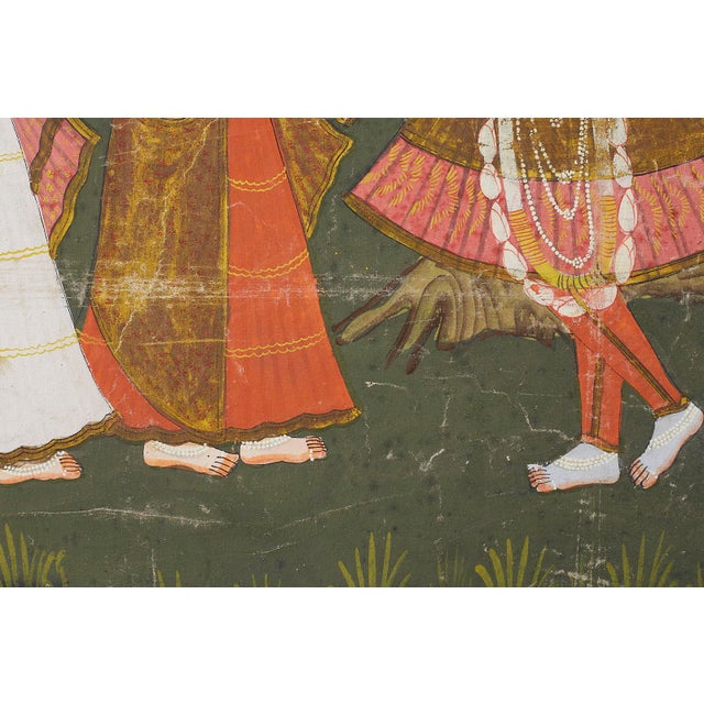 Pichhwai Hindu Painting Of Krishna Under Tree Of Life Chairish Pichhwai art has a rich history associated with it. pichhwai hindu painting of krishna under tree of life