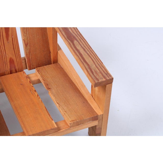 Set of Pine Crate Wood Children's Chairs in the style of Gerrit Rietveld, 1980s For Sale - Image 4 of 18