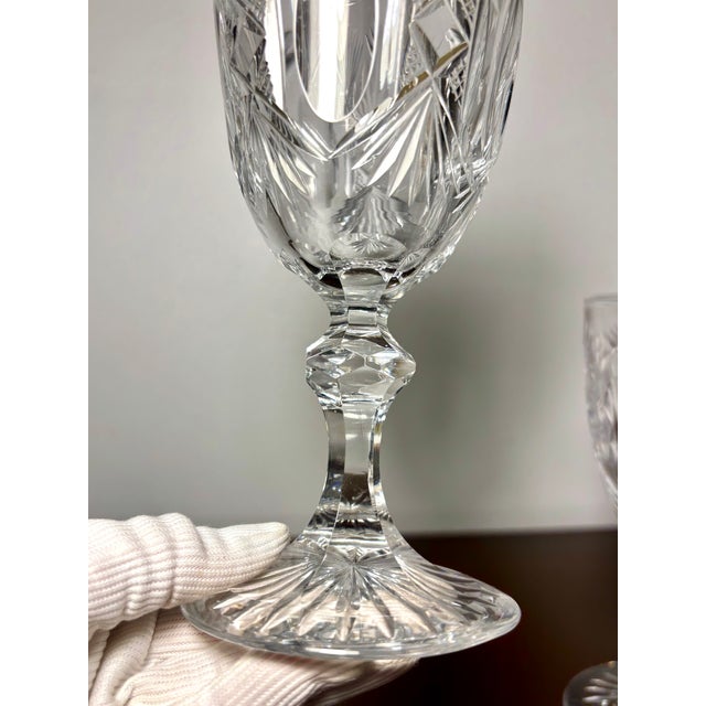 Crystal Glasses from Saint Louis, 19th Century, Set of 9 For Sale - Image 8 of 18