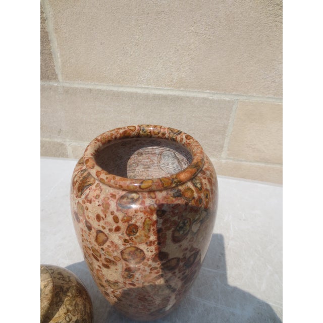Stone Vases - A Pair of 2 For Sale - Image 10 of 10