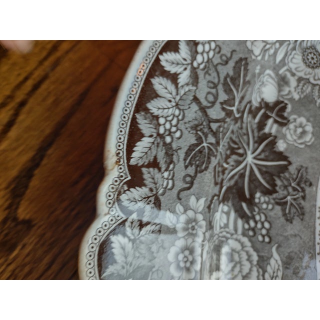 Offered is a wonderful antique dark brown transferware platter from the 1820's. It measures 19" by 16" and is in excellent...