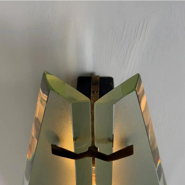 Rare Pair of Model 1937 Wall Lights by Max Ingrand for Fontana Arte, Italy, 1958 For Sale - Image 9 of 10