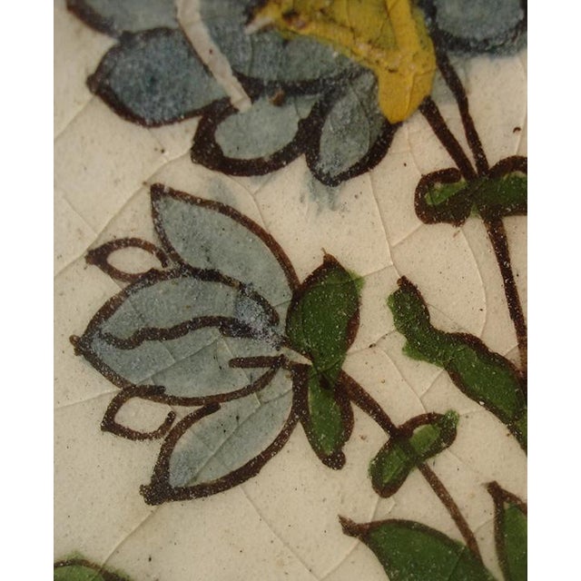 Cream Late 19th Century Square Ceramic Vase - Qajar Period For Sale - Image 8 of 12