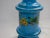 Antique French Hand Painted Blue Opaline Decanter For Sale - Image 5 of 10