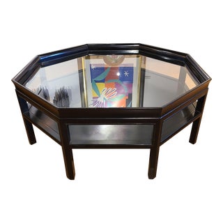 Octagonal Glass-Top Cocktail Table #3442 From Baker Furniture For Sale
