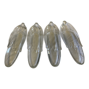 Vintage Clear Glass Corn on the Cob Dishes- Set of 4