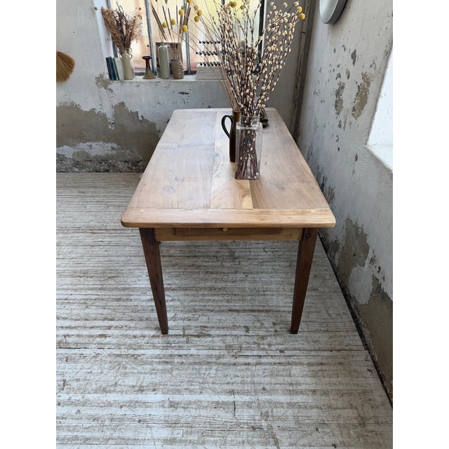 Farmhouse Walnut Table with Spindle Legs, 1950 For Sale - Image 13 of 18
