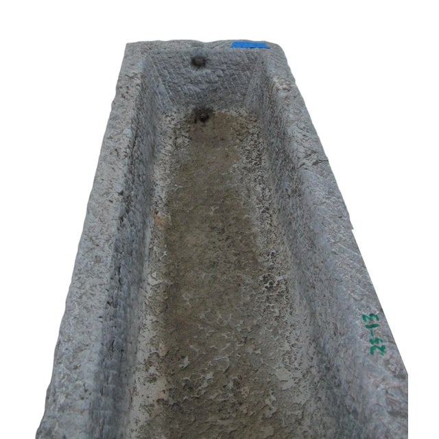 59" Inch Long Hand Chiseled Stone Trough 13 For Sale - Image 9 of 9