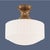 Visual Comfort Thomas O'Brien for Visual Comfort Signature Milton Road Flush Mount in Hand-Rubbed Antique Brass With Ribbed White Glass For Sale - Image 4 of 18
