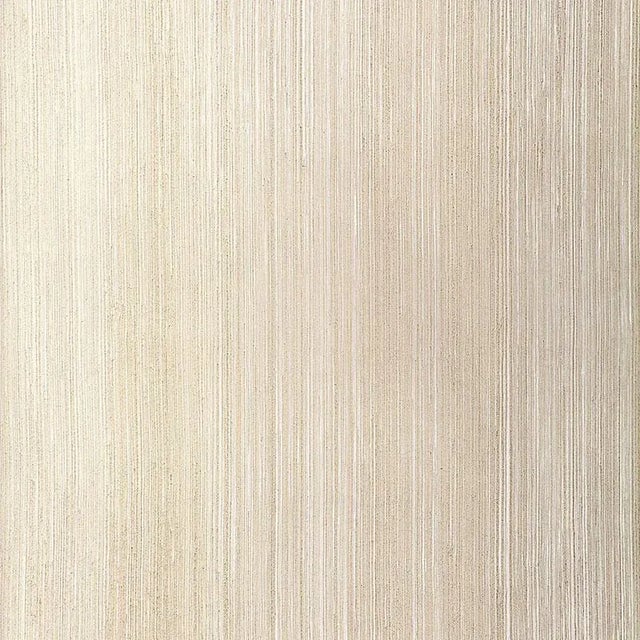 Sample - Schumacher Metallic Strie Wallpaper in Oyster For Sale