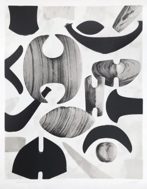 American Bannerstones, 5000-1000 B.c., Corson Hirschfeld Mezzotint, Signed and Numbered in Pencil
