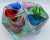 Mid-Century Modern Mod Colorful Hexagonal Nesting Murano Ashtrays Attributed Flavio Poli- Seguso 6 Pieces For Sale - Image 3 of 6