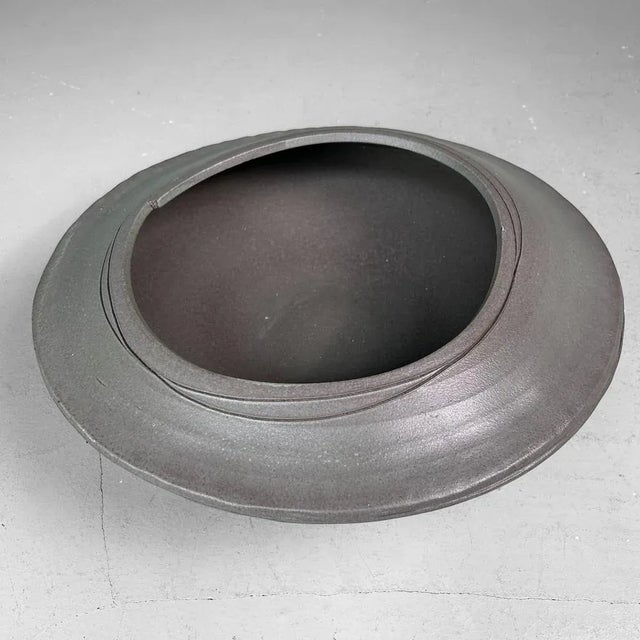 Large Studio Pottery Ceramic Ikebana Bowl, Japan, 1970s For Sale - Image 12 of 18