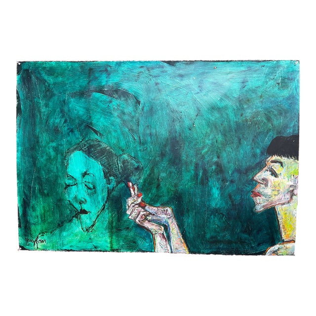 Original Painting Mixed Media Figurative #9 Gesture on Paper by Nancy Rosen For Sale