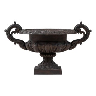 19th Century France Black Iron Planter For Sale