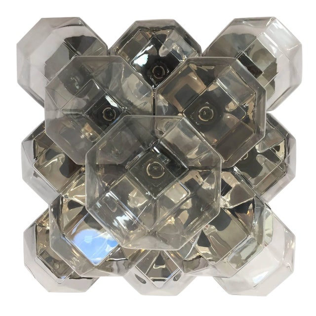 1970s Extra Large Modular Wall or Ceiling Lamp by Motoko Ishii for Staff For Sale