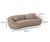 Wood Jenny Taupe Faux Mohair Sofa For Sale - Image 7 of 8