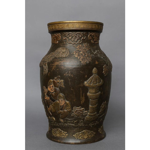 19th Century Meiji Japanese Terracotta Vase, Asia For Sale - Image 9 of 9