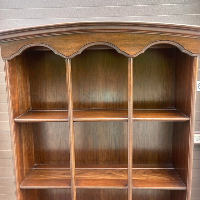 1970s Ethan Allen Georgian Court Traditional Solid Cherry Two Piece