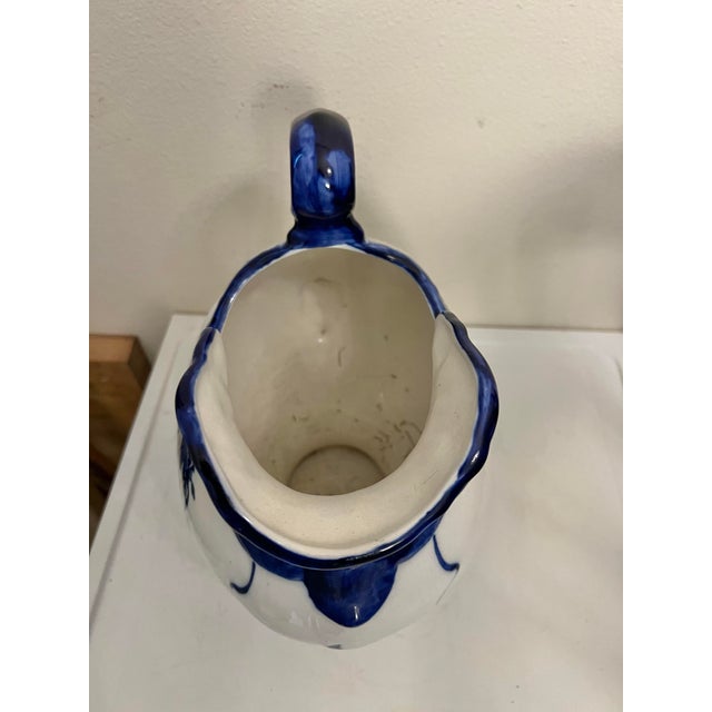 Antique Pitcher & Wash Basin Bowl Ironstone Staffordshire Set of 2 For Sale In West Palm - Image 6 of 12