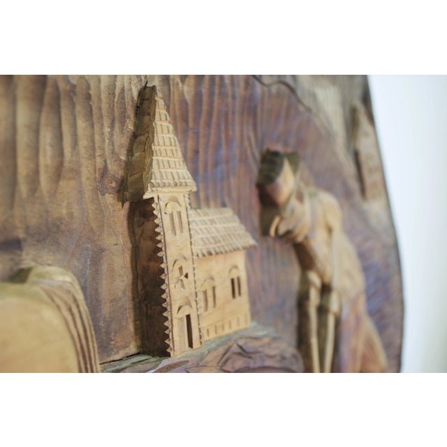 Carved Walnut Decorative Picture, 1970s For Sale - Image 13 of 15