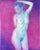 Figure 1 2021 by Matthew Alfonso Durante | Acrylic and oil pencil on panel depicting a nude female figure. For Sale