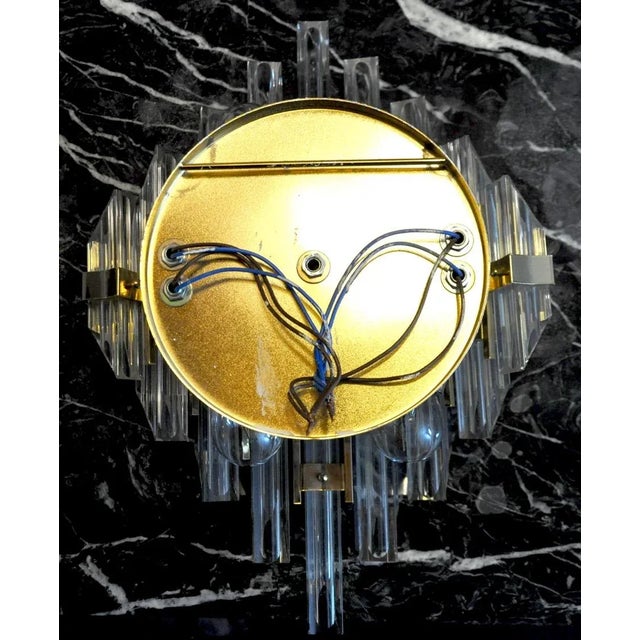 Glass Italian Sconce in Cut Crystals from Venini, 1970 For Sale - Image 7 of 8