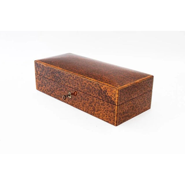 Maple Cigars and Cigarettes Box with Inlay on Edges, 1920s For Sale - Image 3 of 14